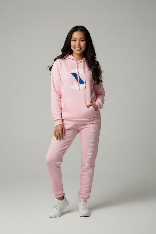 Pink Hoodie and Sweatpants Set