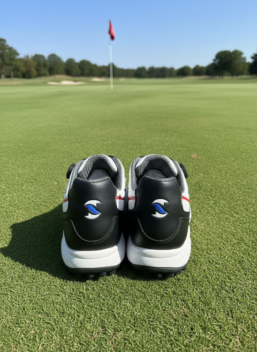 SIGNATURE PRO GOLF BUNDLE (BLACK W/RED WHITE & B LUE SHOES)