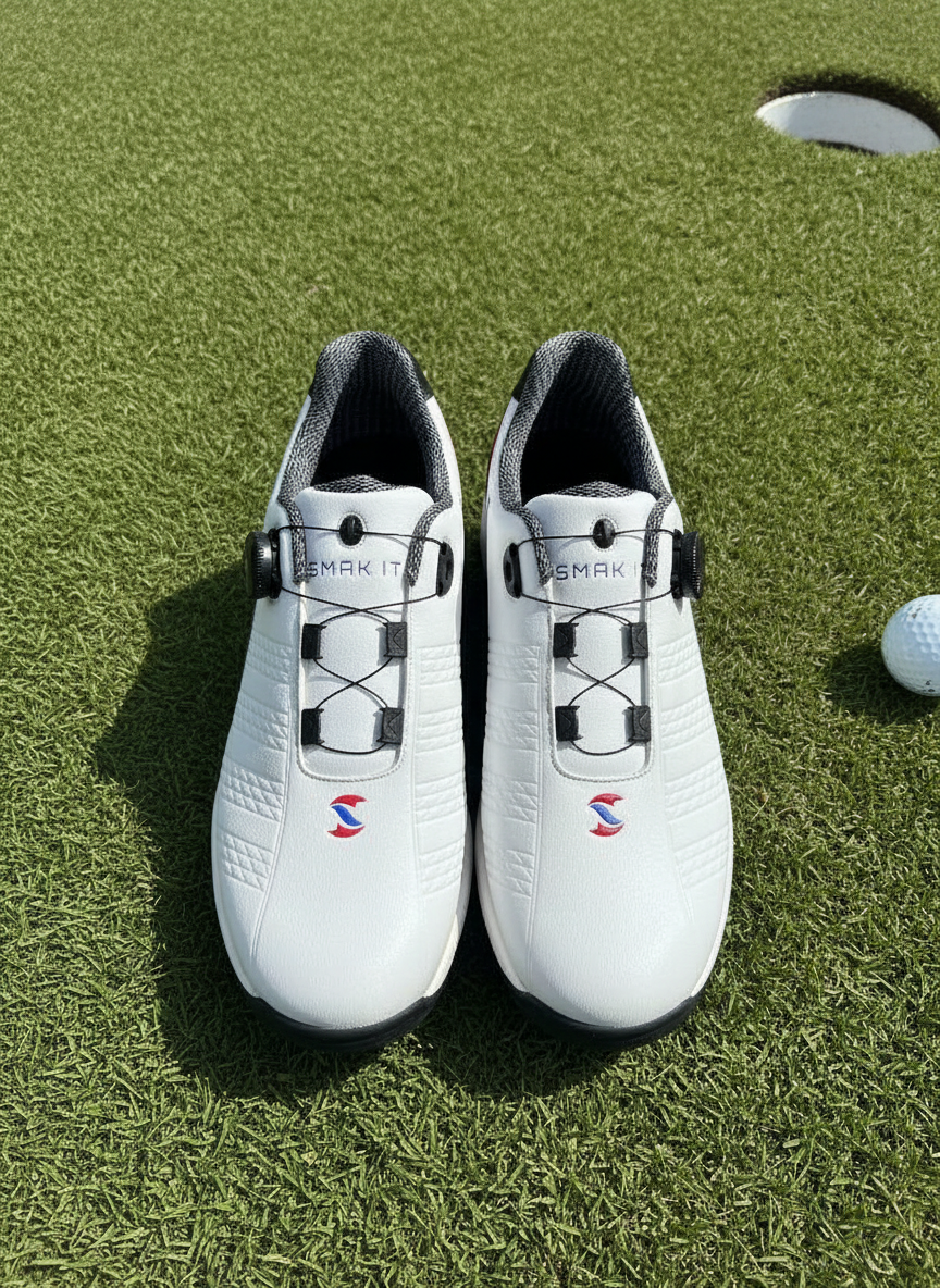SIGNATURE PRO GOLF BUNDLE (BLACK W/RED WHITE & B LUE SHOES)
