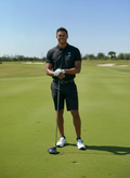 SIGNATURE PRO GOLF BUNDLE (BLACK W/RED WHITE & B LUE SHOES)